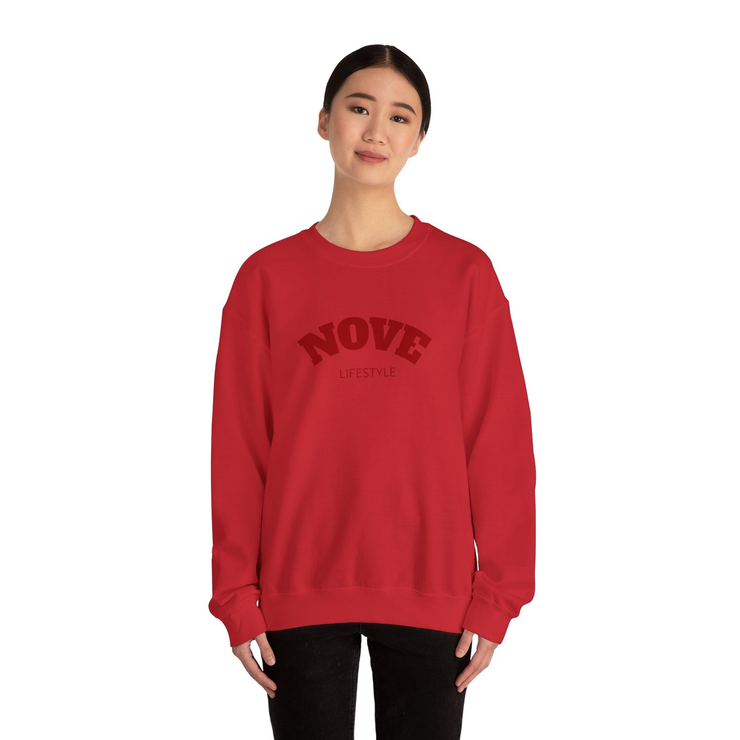Nove Lifestyle Crewneck Sweatshirt – "LOVE" Back Print, Cozy Casual Pullover
