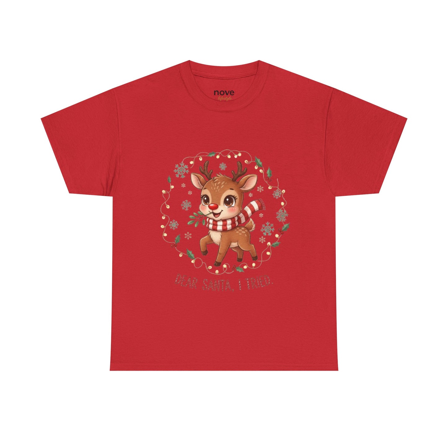 Reindeer 'Dear Santa, I Tried' Christmas T-Shirt