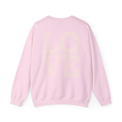 Nove Lifestyle Crewneck Sweatshirt – "LOVE" Back Print, Cozy Casual Pullover