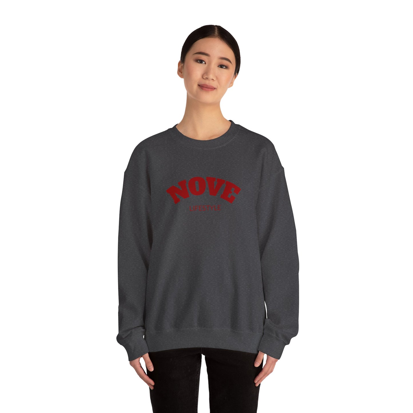 Nove Lifestyle Crewneck Sweatshirt – "LOVE" Back Print, Cozy Casual Pullover