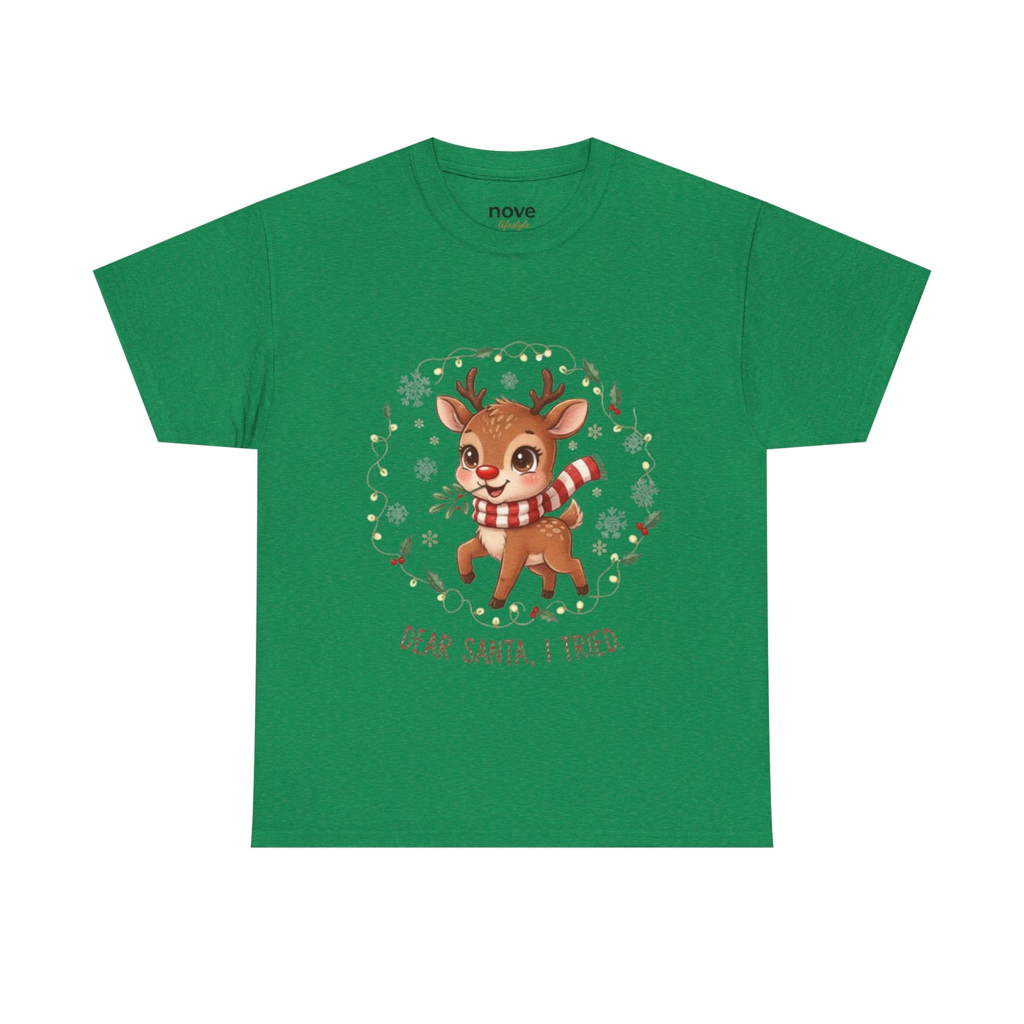 Reindeer 'Dear Santa, I Tried' Christmas T-Shirt