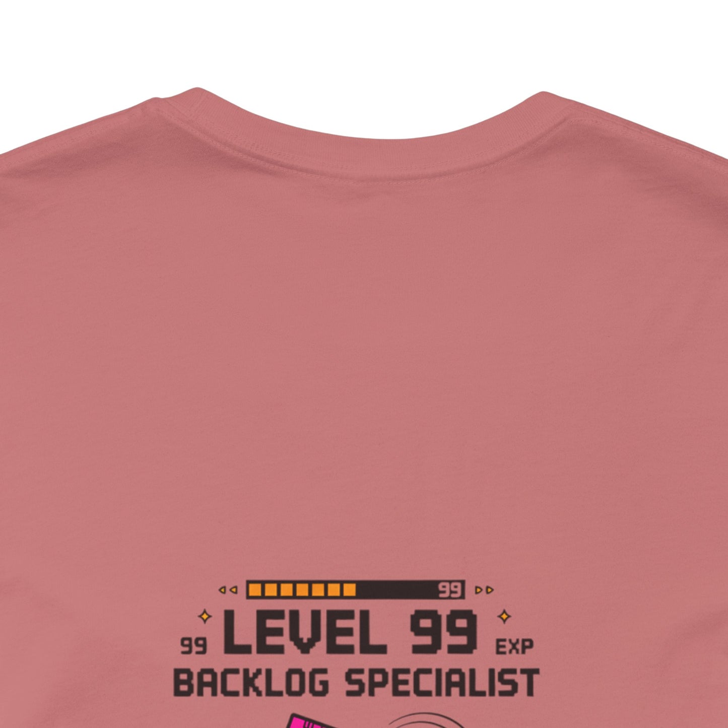 Backlog Specialist T-Shirt — Stack of Books Design