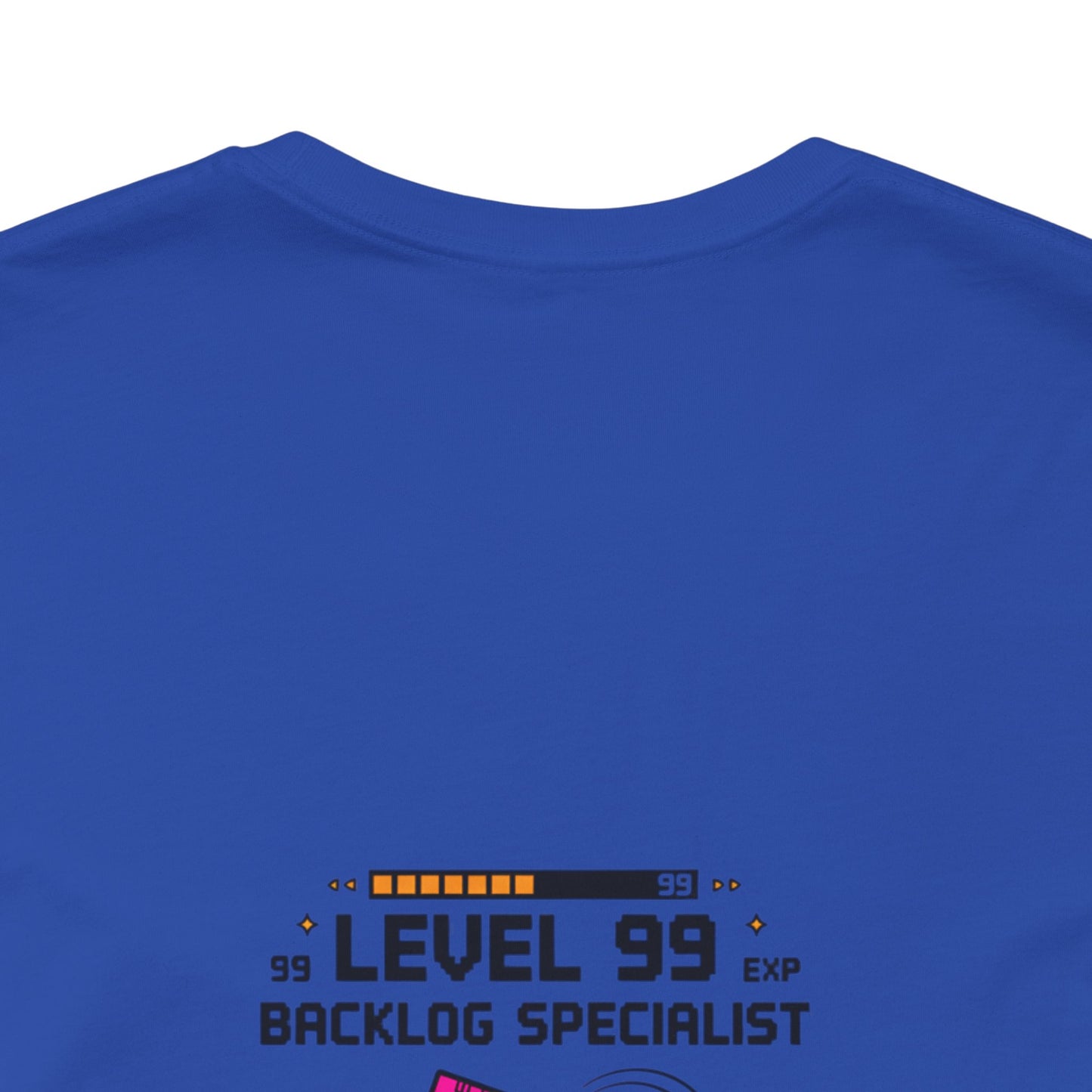 Backlog Specialist T-Shirt — Stack of Books Design