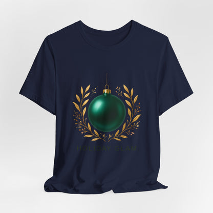 Holiday Glam T‑Shirt — Green Ornament Christmas Tee