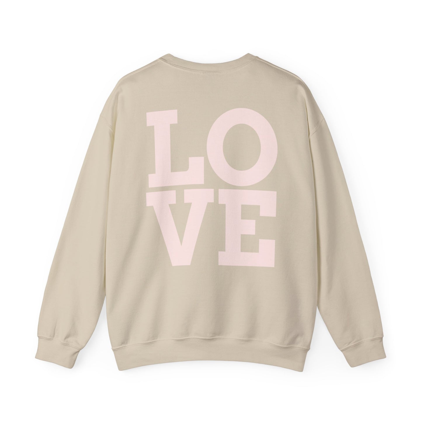 Nove Lifestyle Crewneck Sweatshirt – "LOVE" Back Print, Cozy Casual Pullover