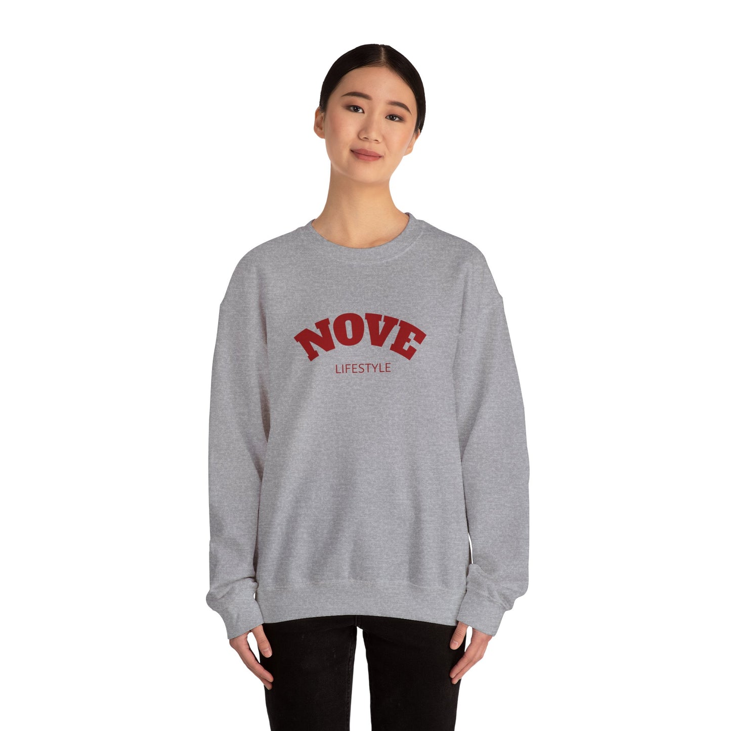 Nove Lifestyle Crewneck Sweatshirt – "LOVE" Back Print, Cozy Casual Pullover