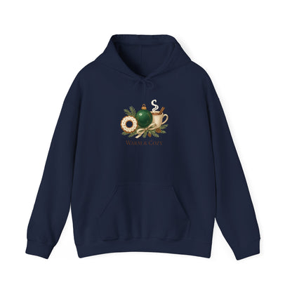 Christmas Tea & Ornament Hoodie — Whimsical Holiday Cozy Sweatshirt