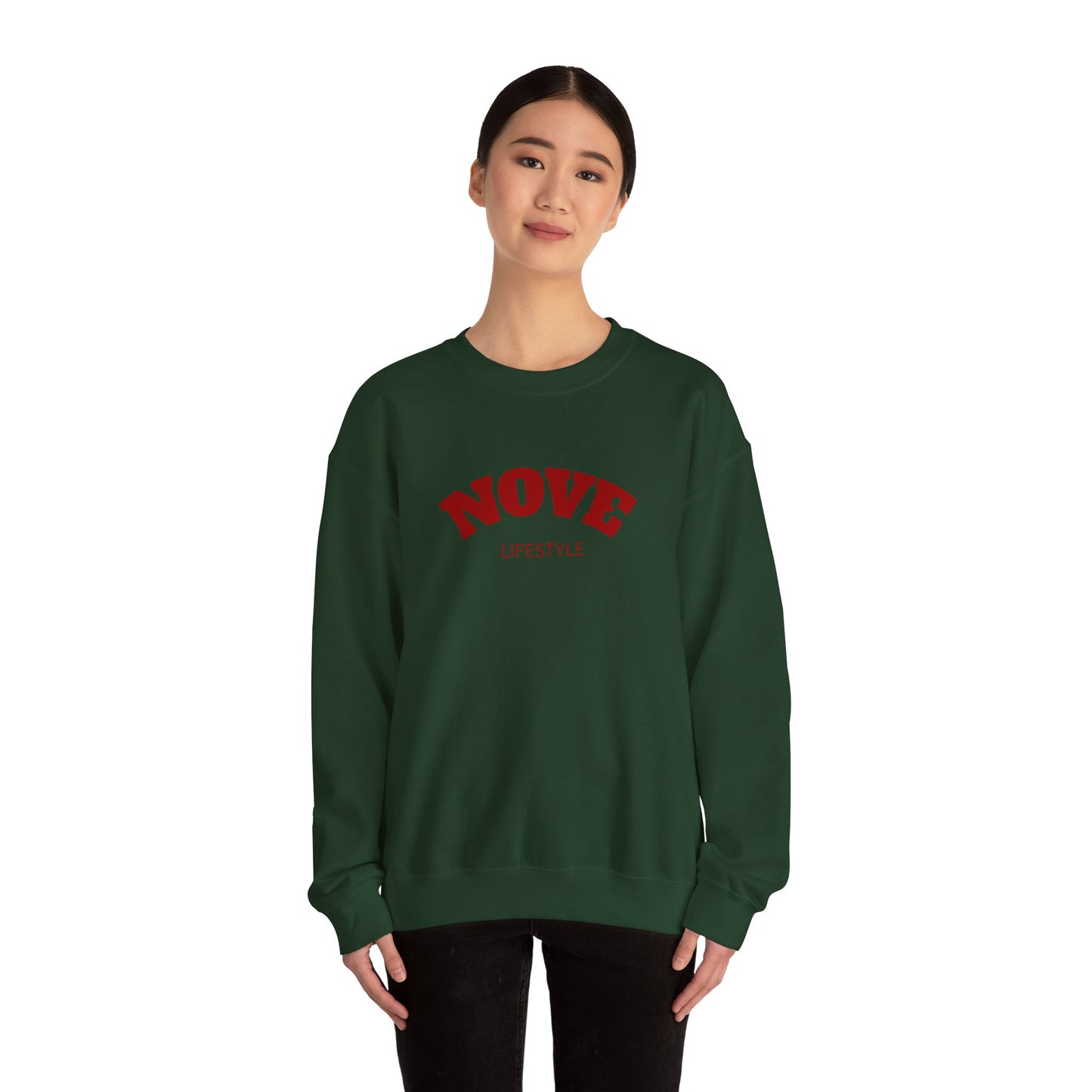 Nove Lifestyle Crewneck Sweatshirt – "LOVE" Back Print, Cozy Casual Pullover