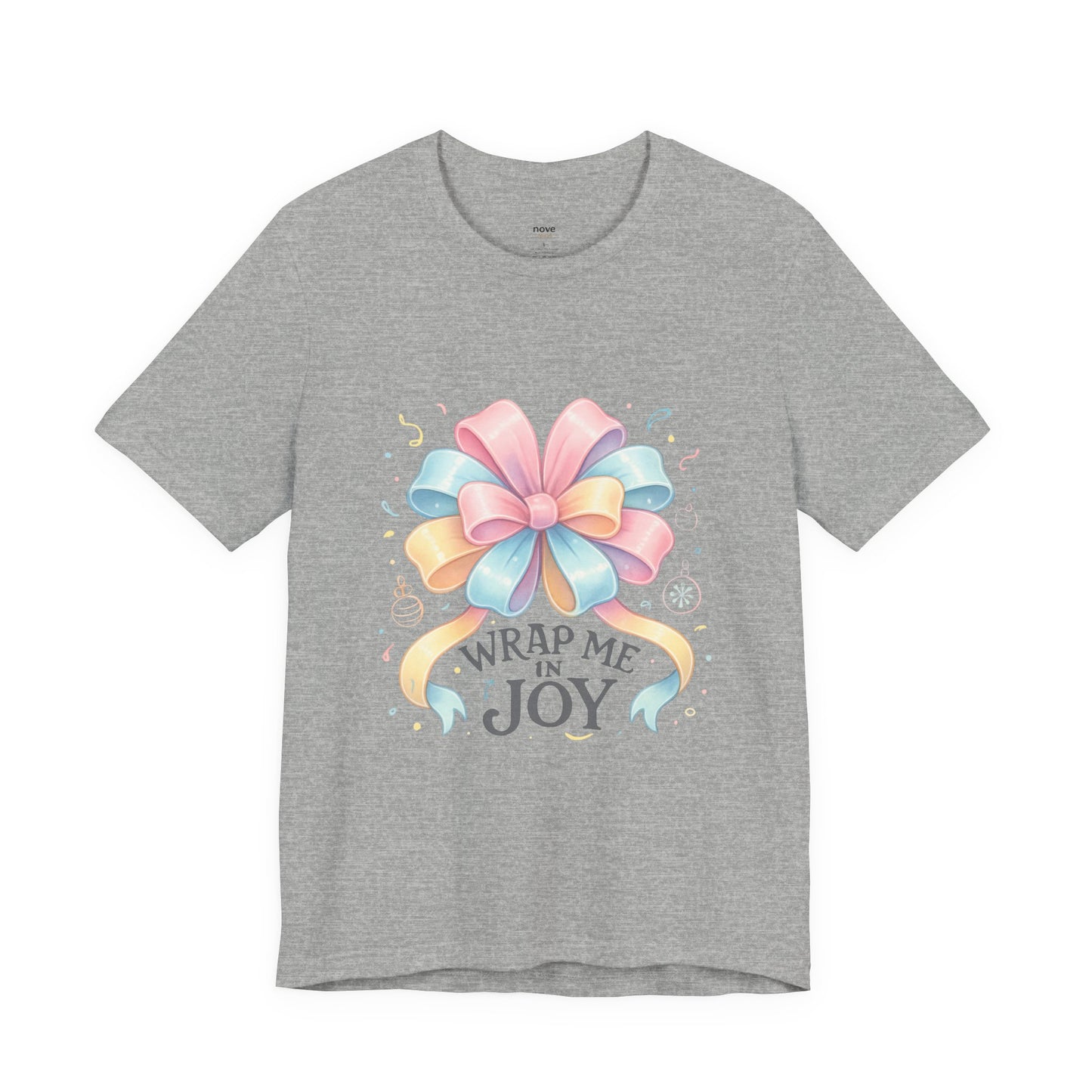 Gift Bow Tee — "Wrap Me in Joy" Holiday Graphic Shirt