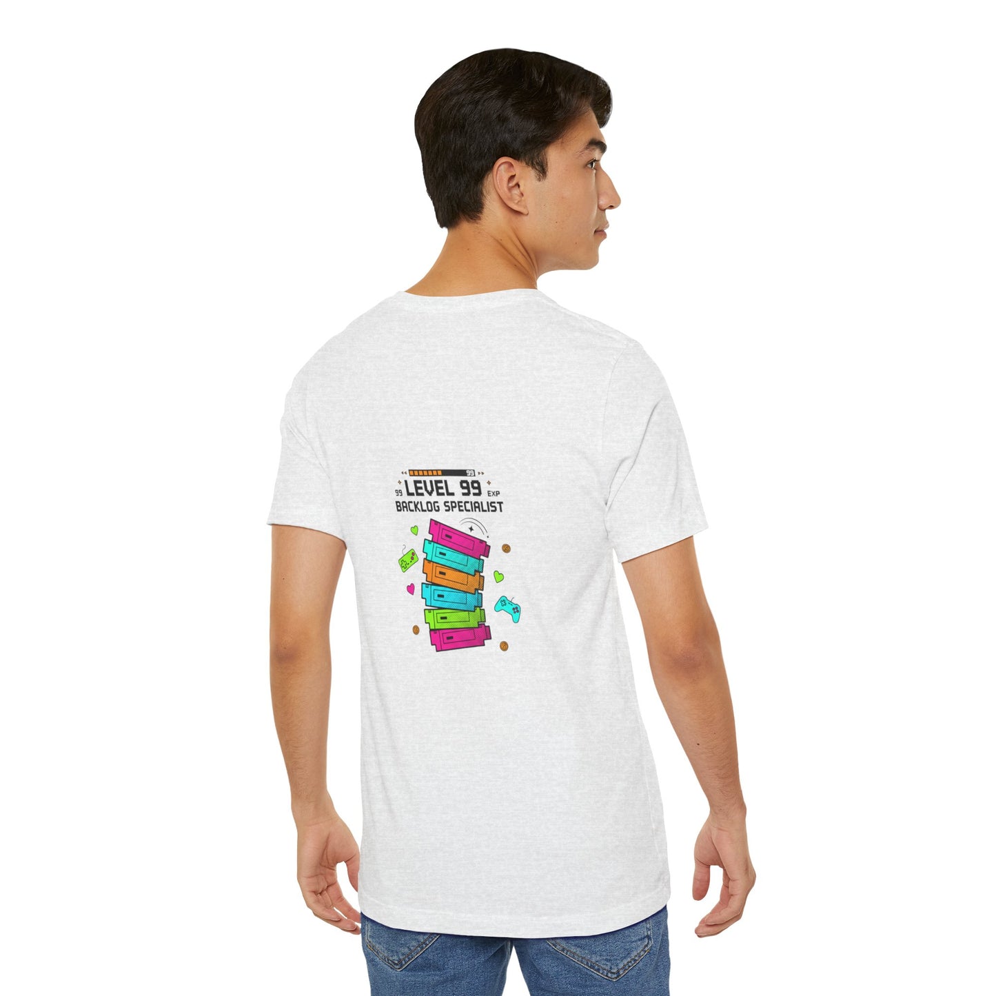 Backlog Specialist T-Shirt — Stack of Books Design
