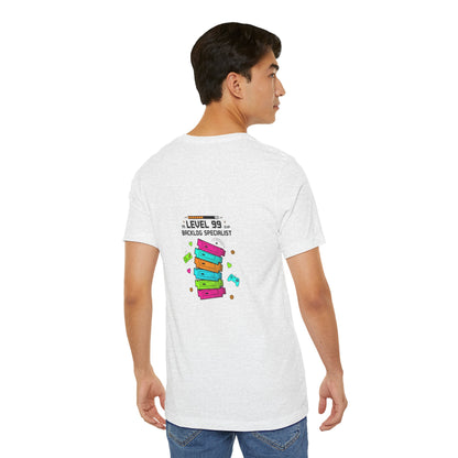 Backlog Specialist T-Shirt — Stack of Books Design