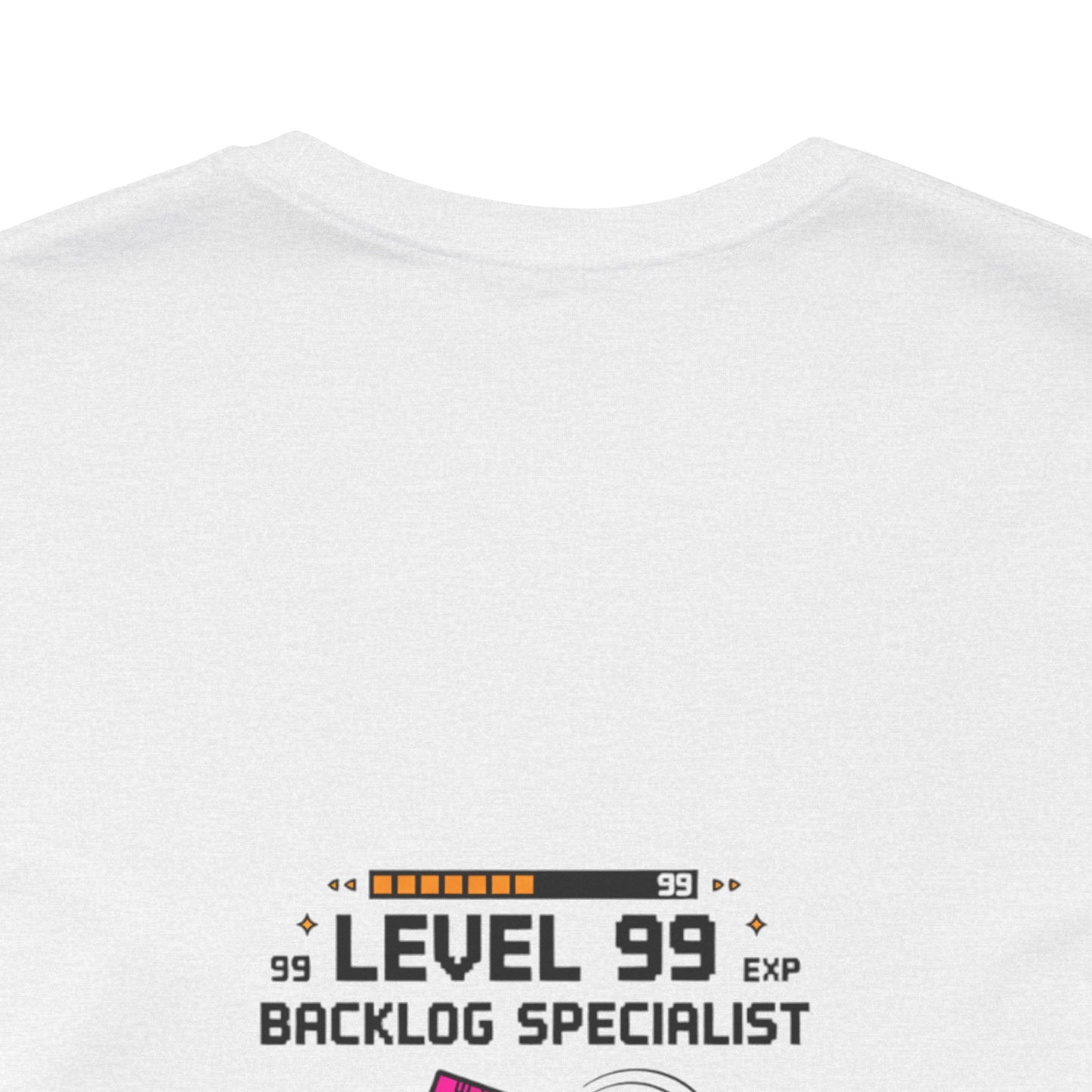 Backlog Specialist T-Shirt — Stack of Books Design