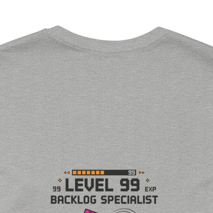 Backlog Specialist T-Shirt — Stack of Books Design