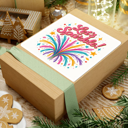 Let's Sparkle! Colorful Fireworks Kiss-Cut Sticker