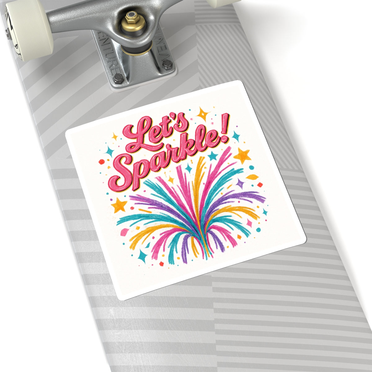 Let's Sparkle! Colorful Fireworks Kiss-Cut Sticker