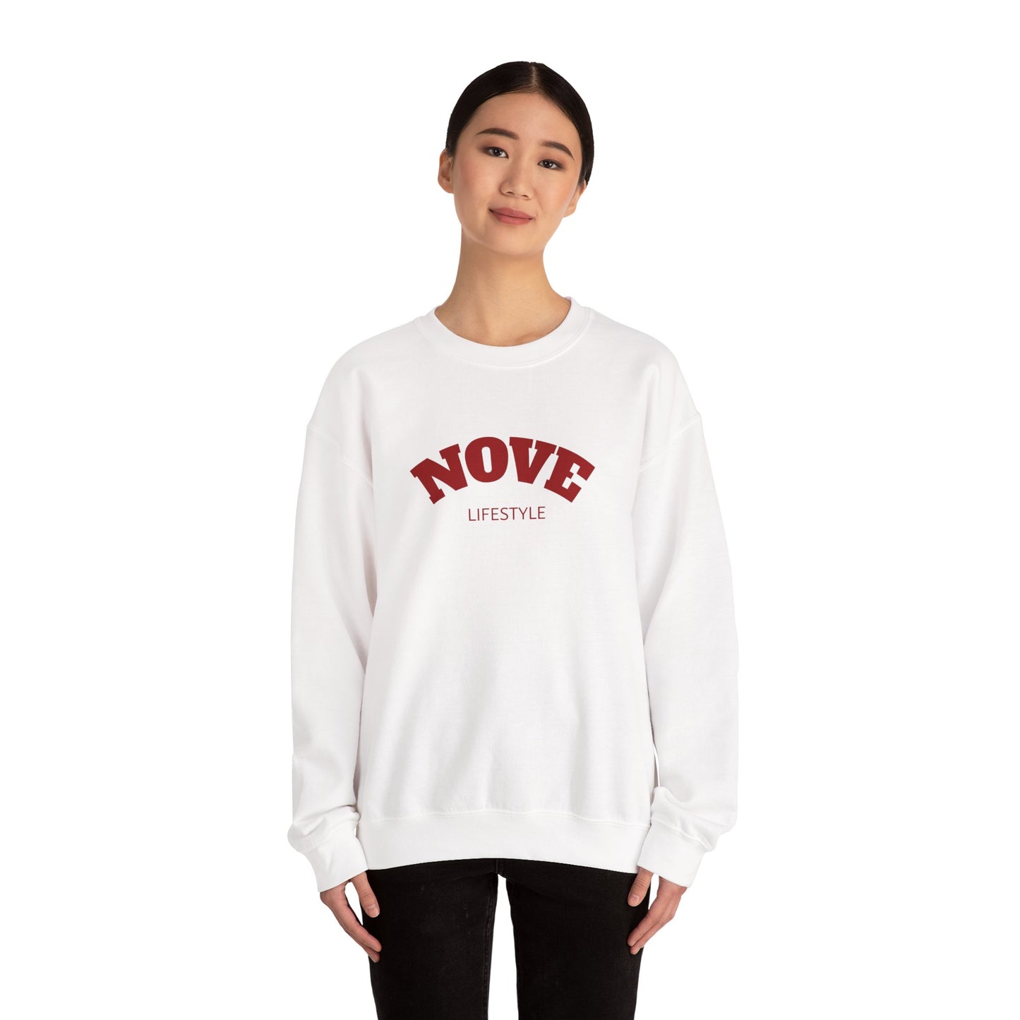 Nove Lifestyle Crewneck Sweatshirt – "LOVE" Back Print, Cozy Casual Pullover