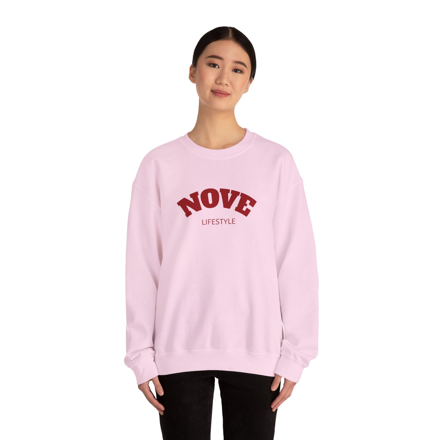 Nove Lifestyle Crewneck Sweatshirt – "LOVE" Back Print, Cozy Casual Pullover