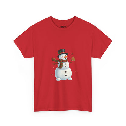 Snowman Holiday T-Shirt — Cute Snowman with Gingerbread Cookie Christmas Tee