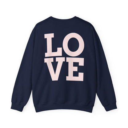 Nove Lifestyle Crewneck Sweatshirt – "LOVE" Back Print, Cozy Casual Pullover
