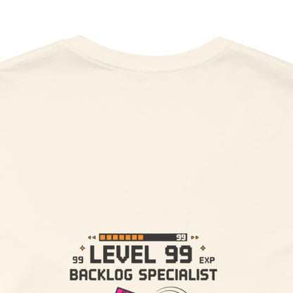 Backlog Specialist T-Shirt — Stack of Books Design