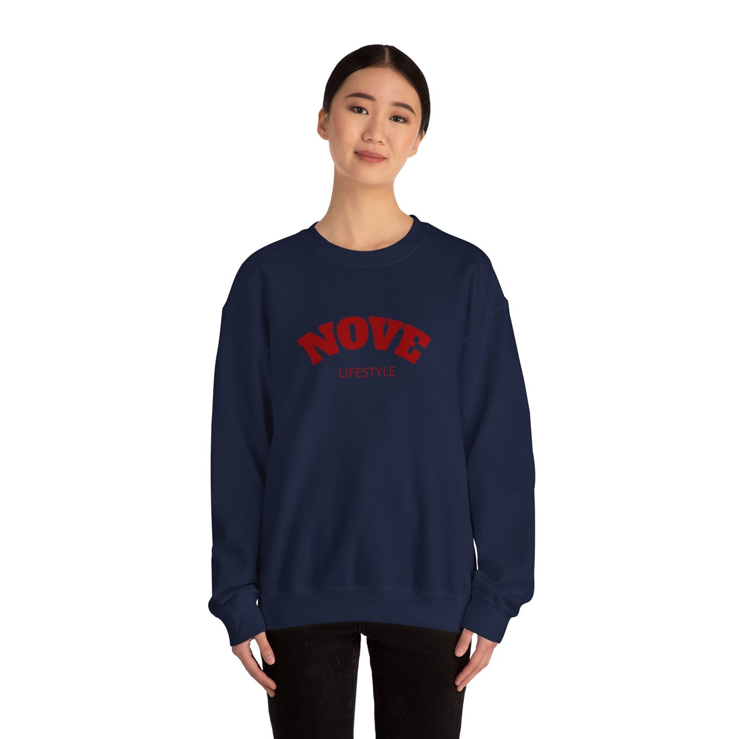 Nove Lifestyle Crewneck Sweatshirt – "LOVE" Back Print, Cozy Casual Pullover