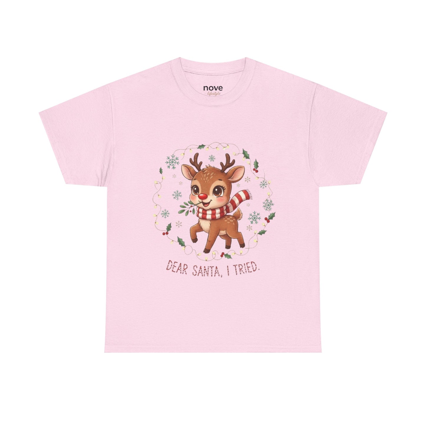 Reindeer 'Dear Santa, I Tried' Christmas T-Shirt