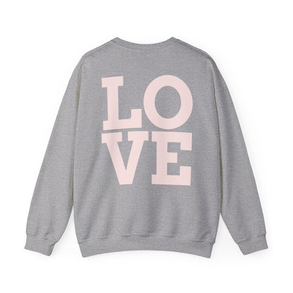 Nove Lifestyle Crewneck Sweatshirt – "LOVE" Back Print, Cozy Casual Pullover
