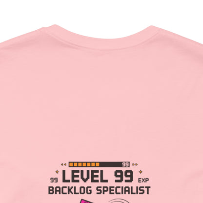 Backlog Specialist T-Shirt — Stack of Books Design