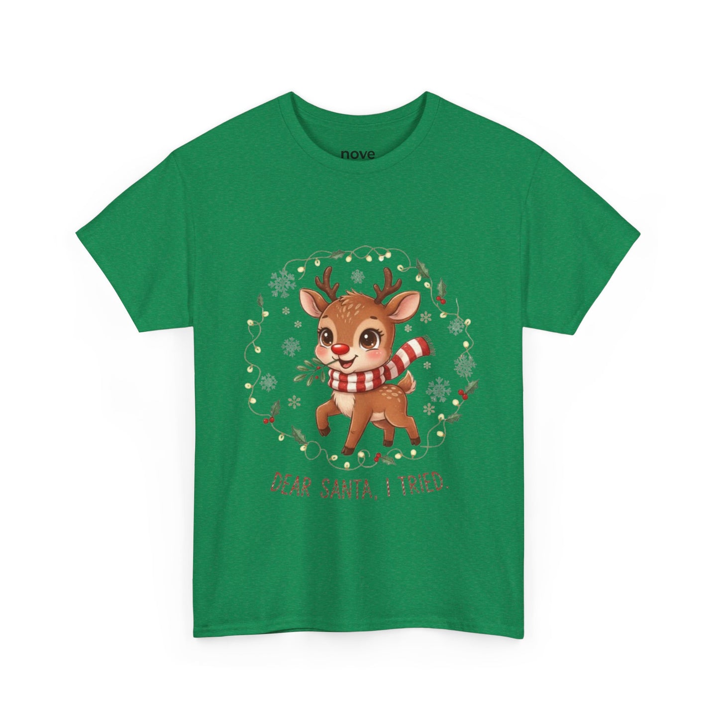 Reindeer 'Dear Santa, I Tried' Christmas T-Shirt