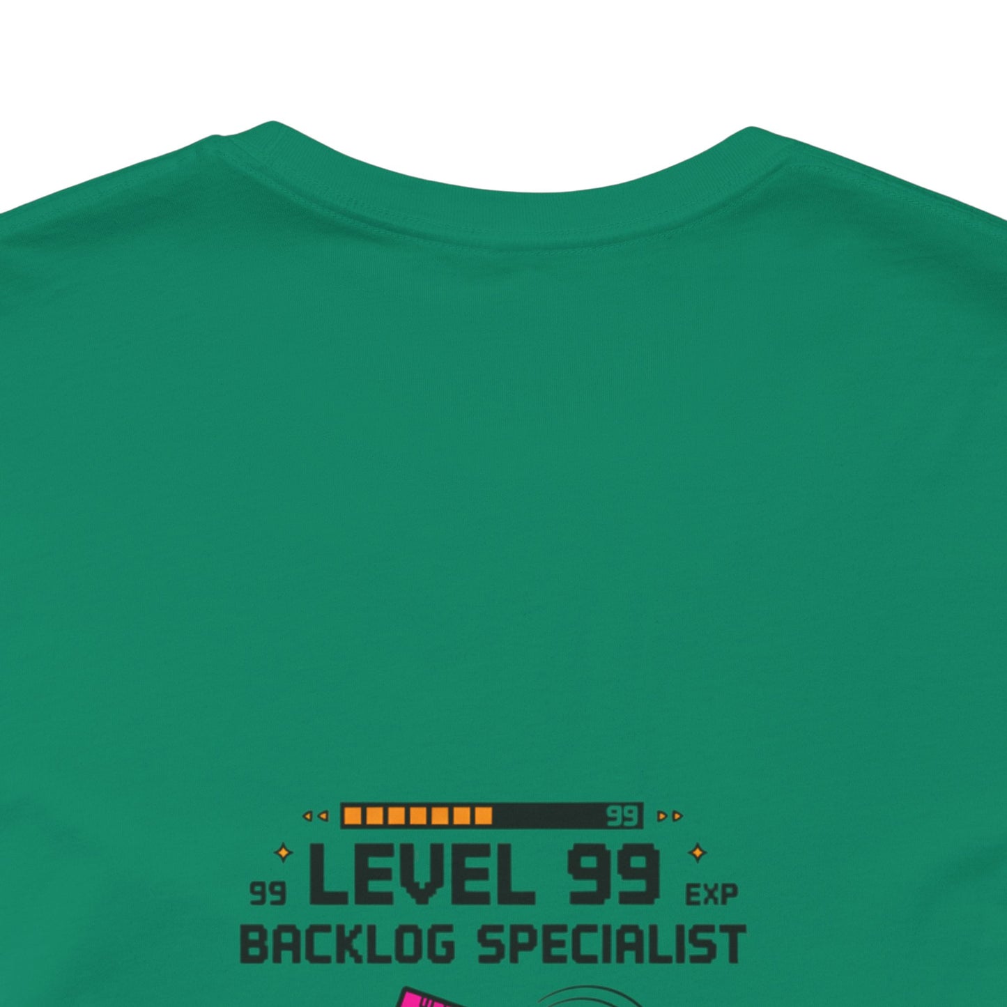 Backlog Specialist T-Shirt — Stack of Books Design