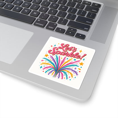 Let's Sparkle! Colorful Fireworks Kiss-Cut Sticker