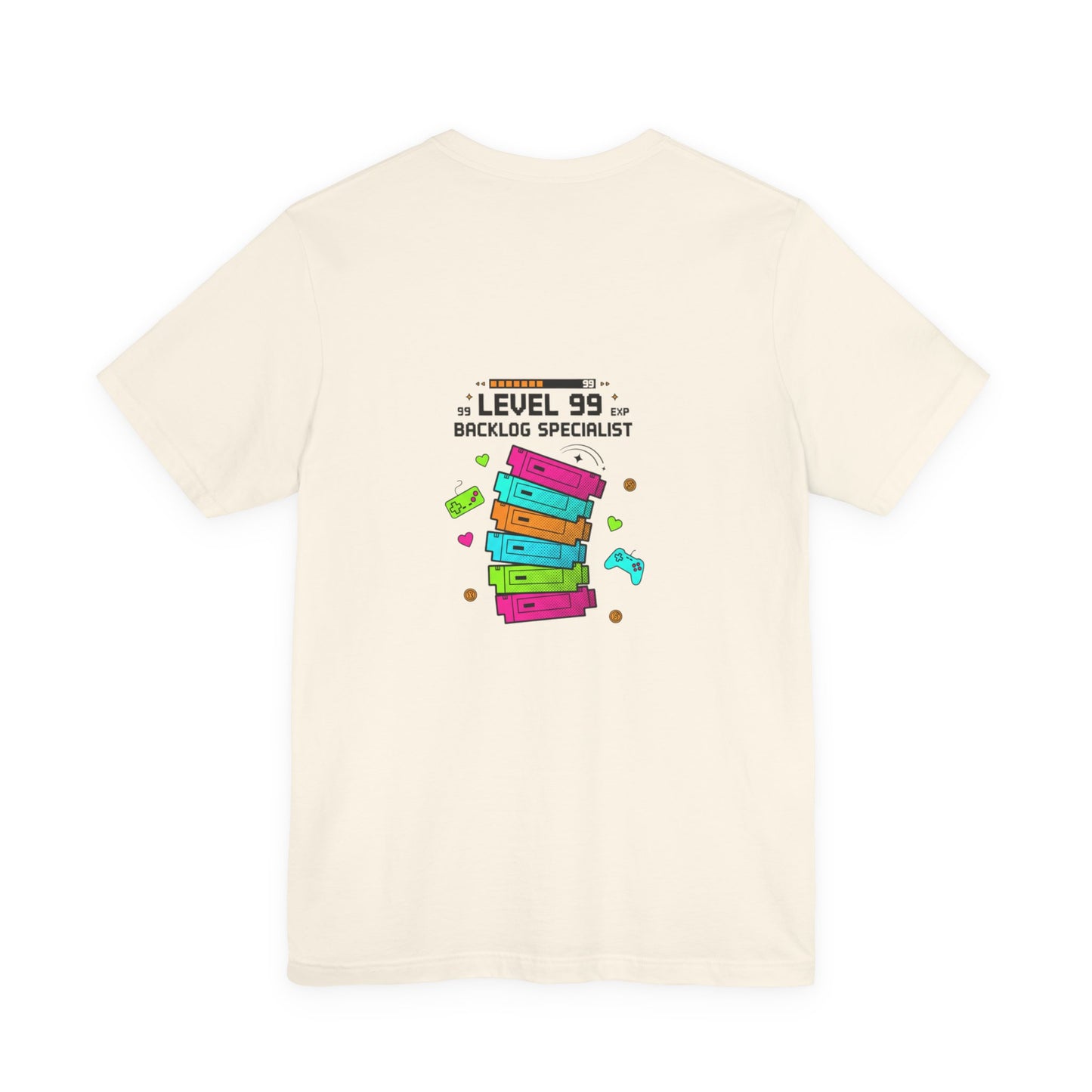 Backlog Specialist T-Shirt — Stack of Books Design