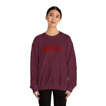 Nove Lifestyle Crewneck Sweatshirt – "LOVE" Back Print, Cozy Casual Pullover