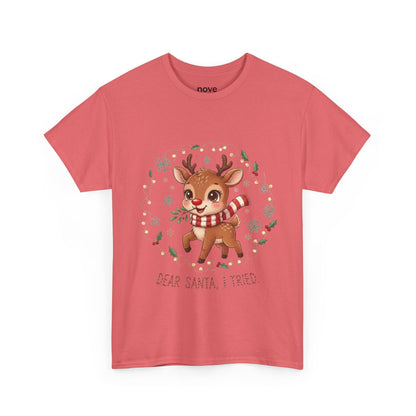 Reindeer 'Dear Santa, I Tried' Christmas T-Shirt
