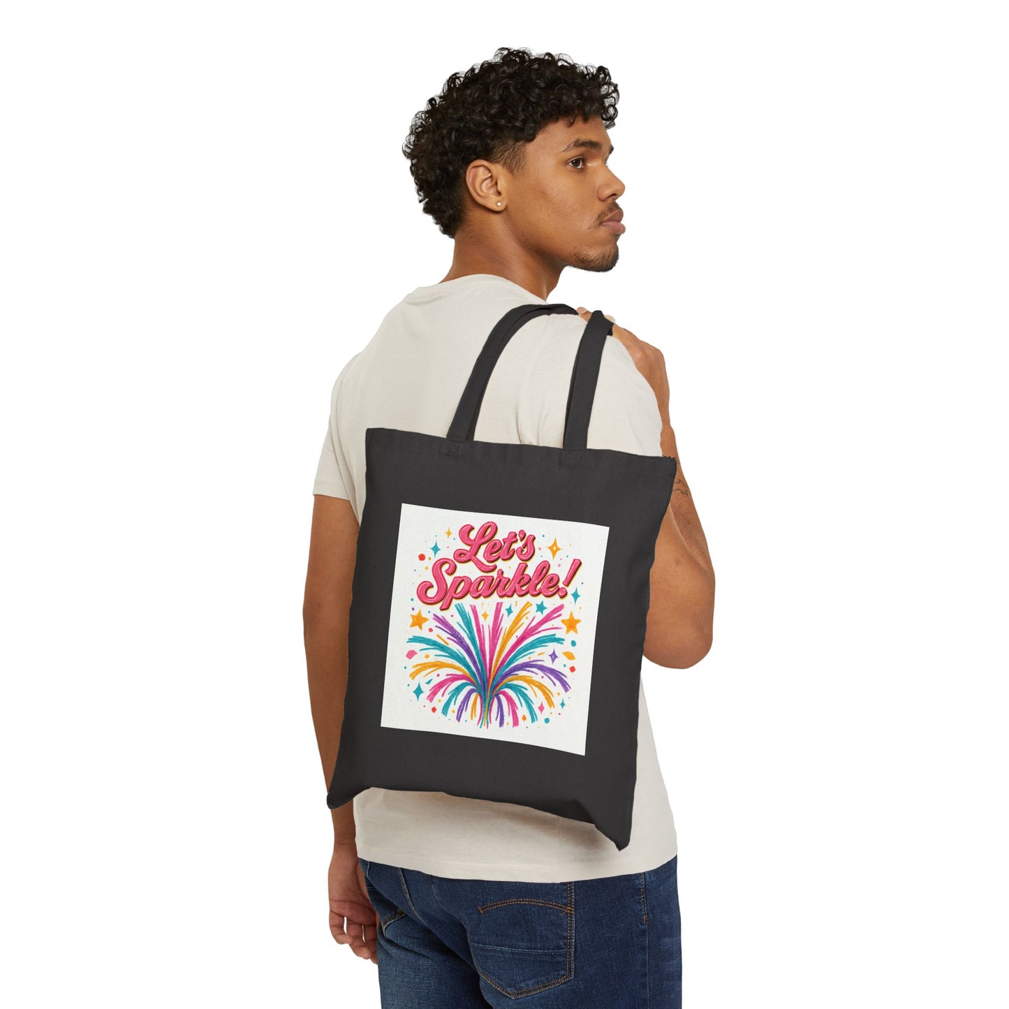 Let's Sparkle! Colorful Firework Tote Bag