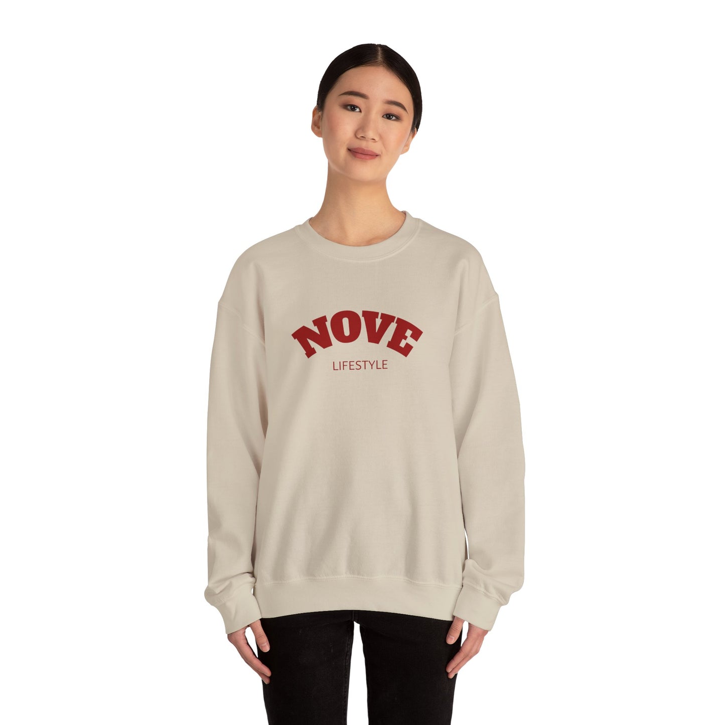 Nove Lifestyle Crewneck Sweatshirt – "LOVE" Back Print, Cozy Casual Pullover