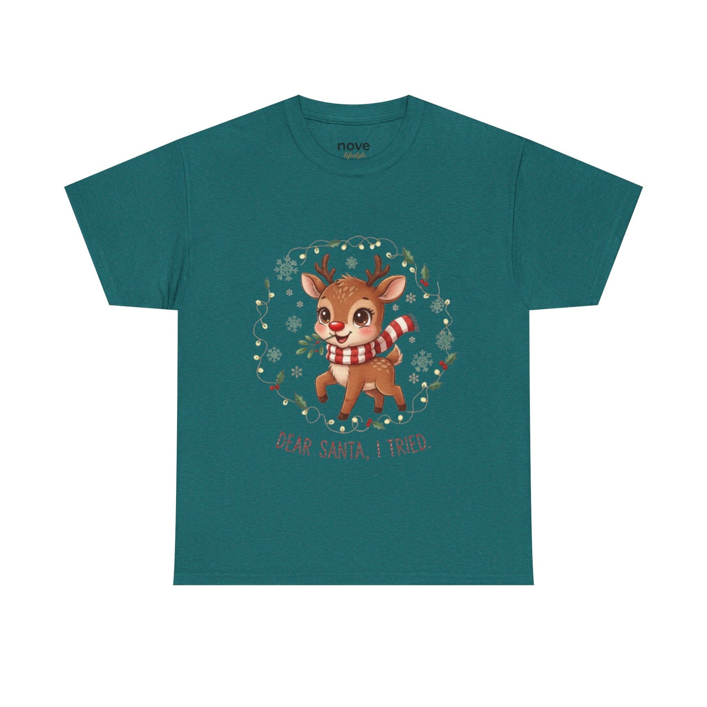 Reindeer 'Dear Santa, I Tried' Christmas T-Shirt