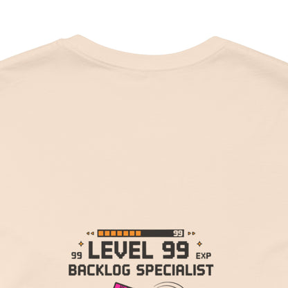 Backlog Specialist T-Shirt — Stack of Books Design