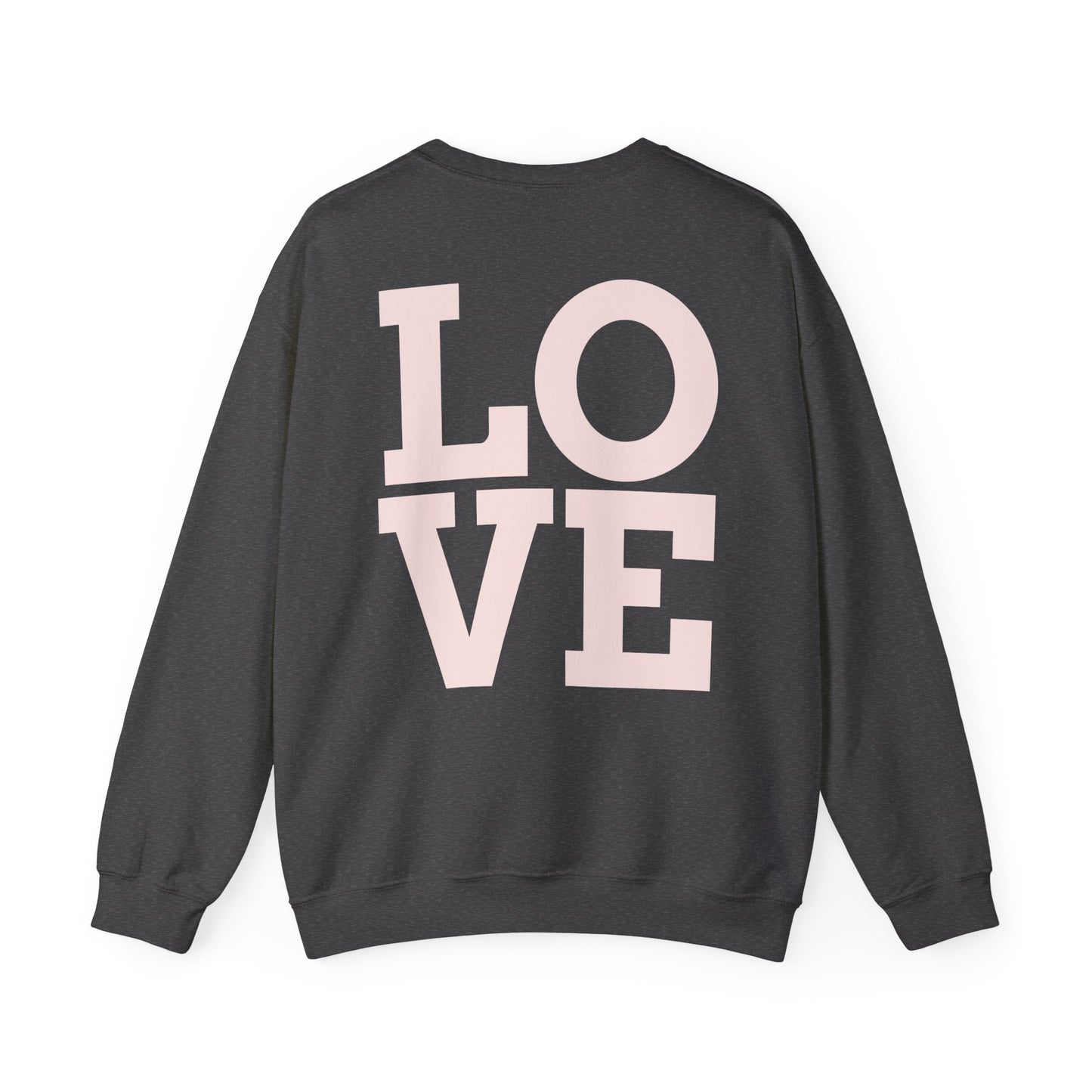 Nove Lifestyle Crewneck Sweatshirt – "LOVE" Back Print, Cozy Casual Pullover