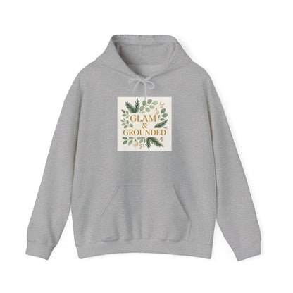 Glam & Grounded Hoodie — Floral Cozy Pullover for Women