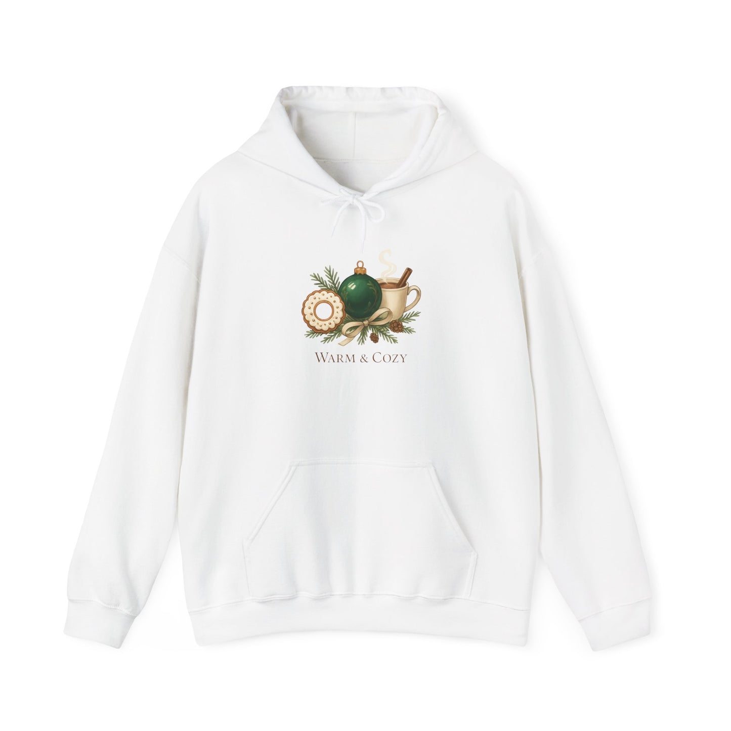 Christmas Tea & Ornament Hoodie — Whimsical Holiday Cozy Sweatshirt