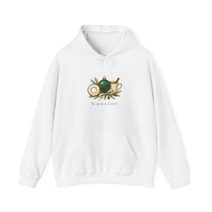 Christmas Tea & Ornament Hoodie — Whimsical Holiday Cozy Sweatshirt