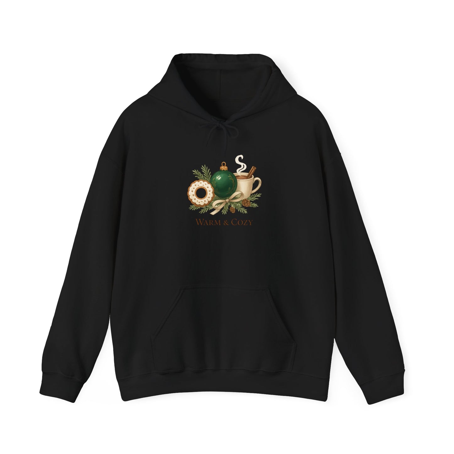 Christmas Tea & Ornament Hoodie — Whimsical Holiday Cozy Sweatshirt
