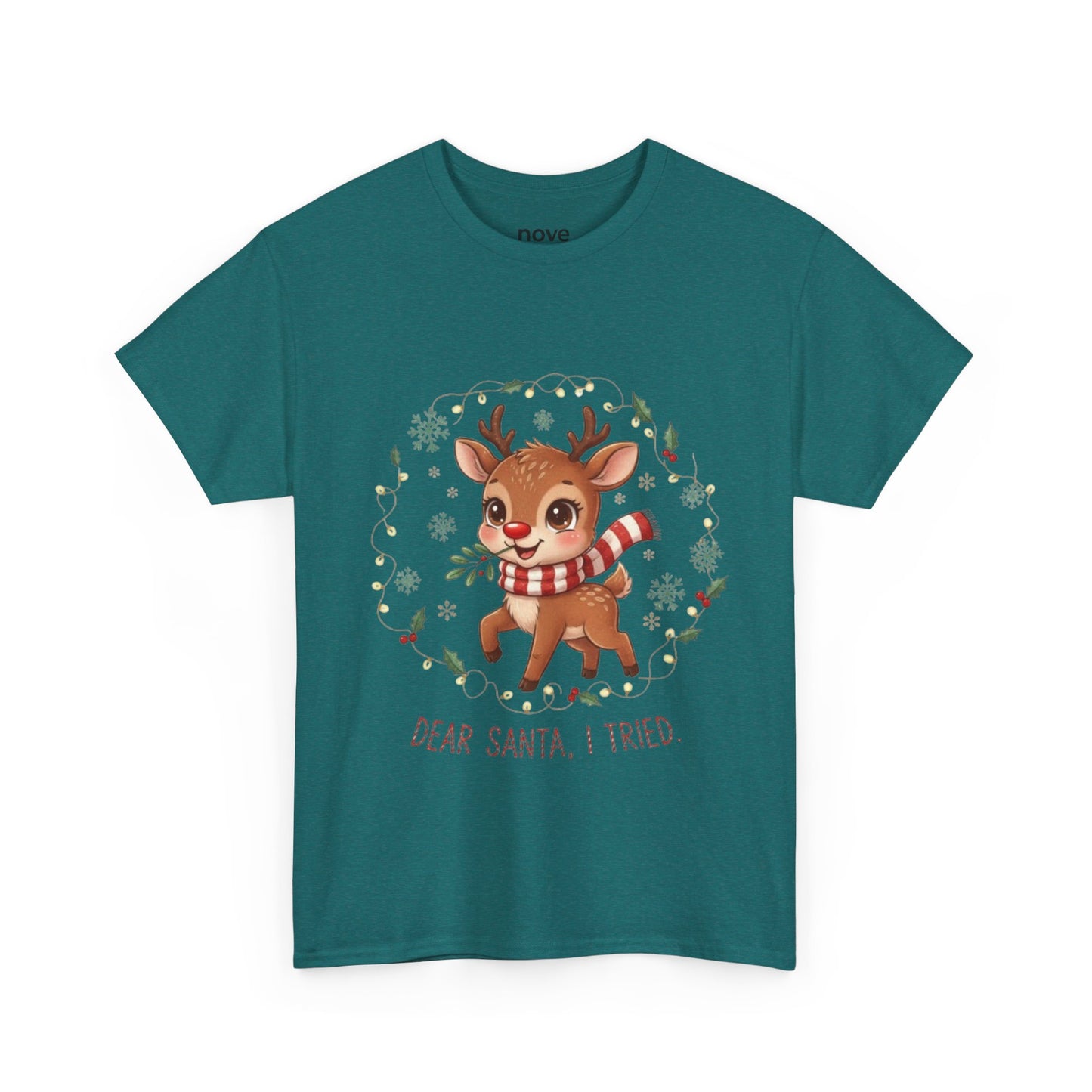 Reindeer 'Dear Santa, I Tried' Christmas T-Shirt