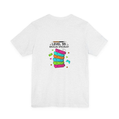 Backlog Specialist T-Shirt — Stack of Books Design