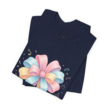 Gift Bow Tee — "Wrap Me in Joy" Holiday Graphic Shirt