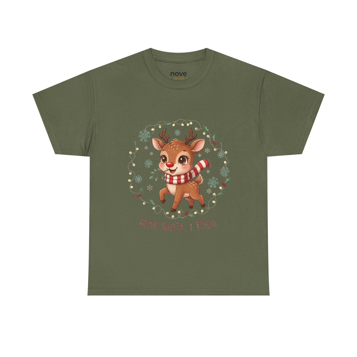 Reindeer 'Dear Santa, I Tried' Christmas T-Shirt
