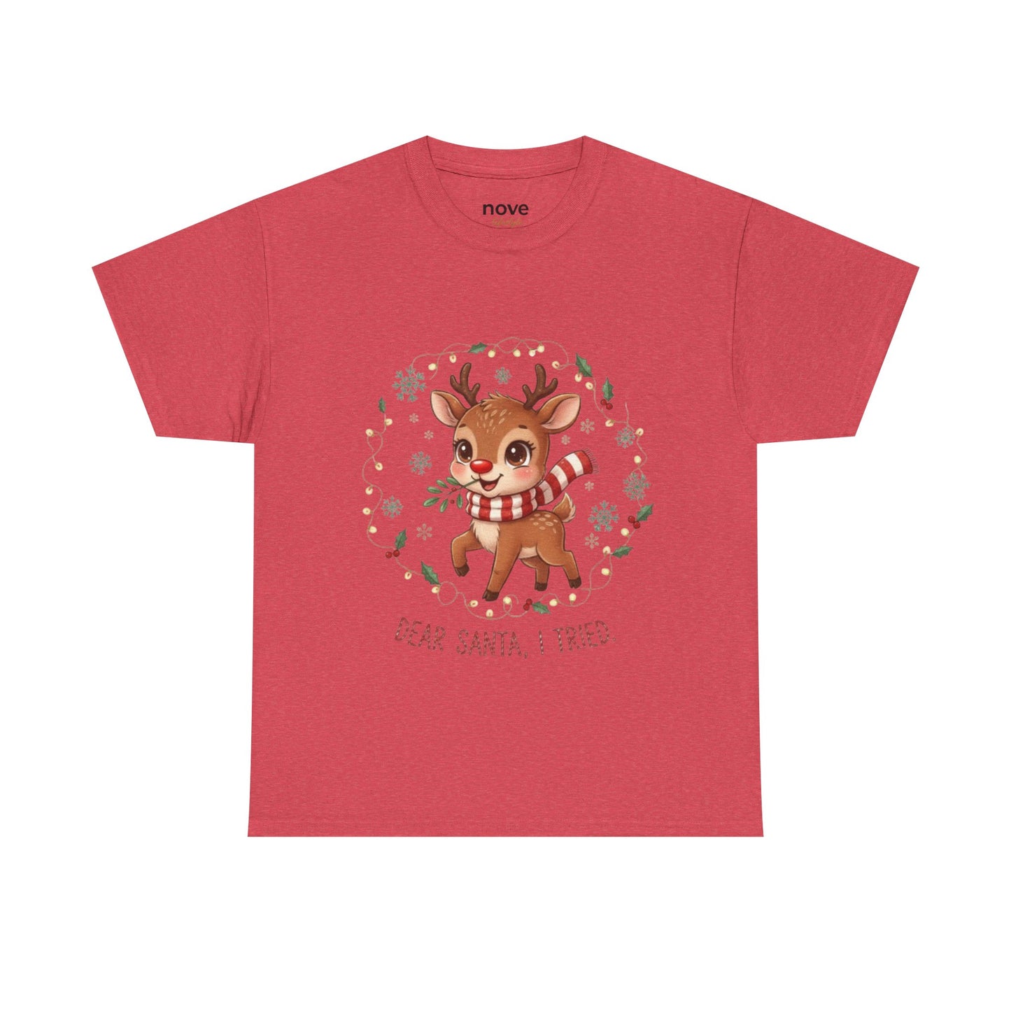 Reindeer 'Dear Santa, I Tried' Christmas T-Shirt