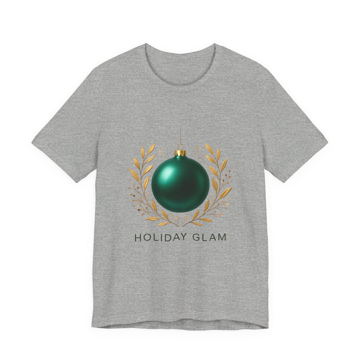 Holiday Glam T‑Shirt — Green Ornament Christmas Tee