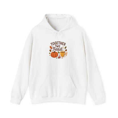 Together We Feast Hoodie – Thanksgiving Pumpkin & Pie Fall Sweatshirt